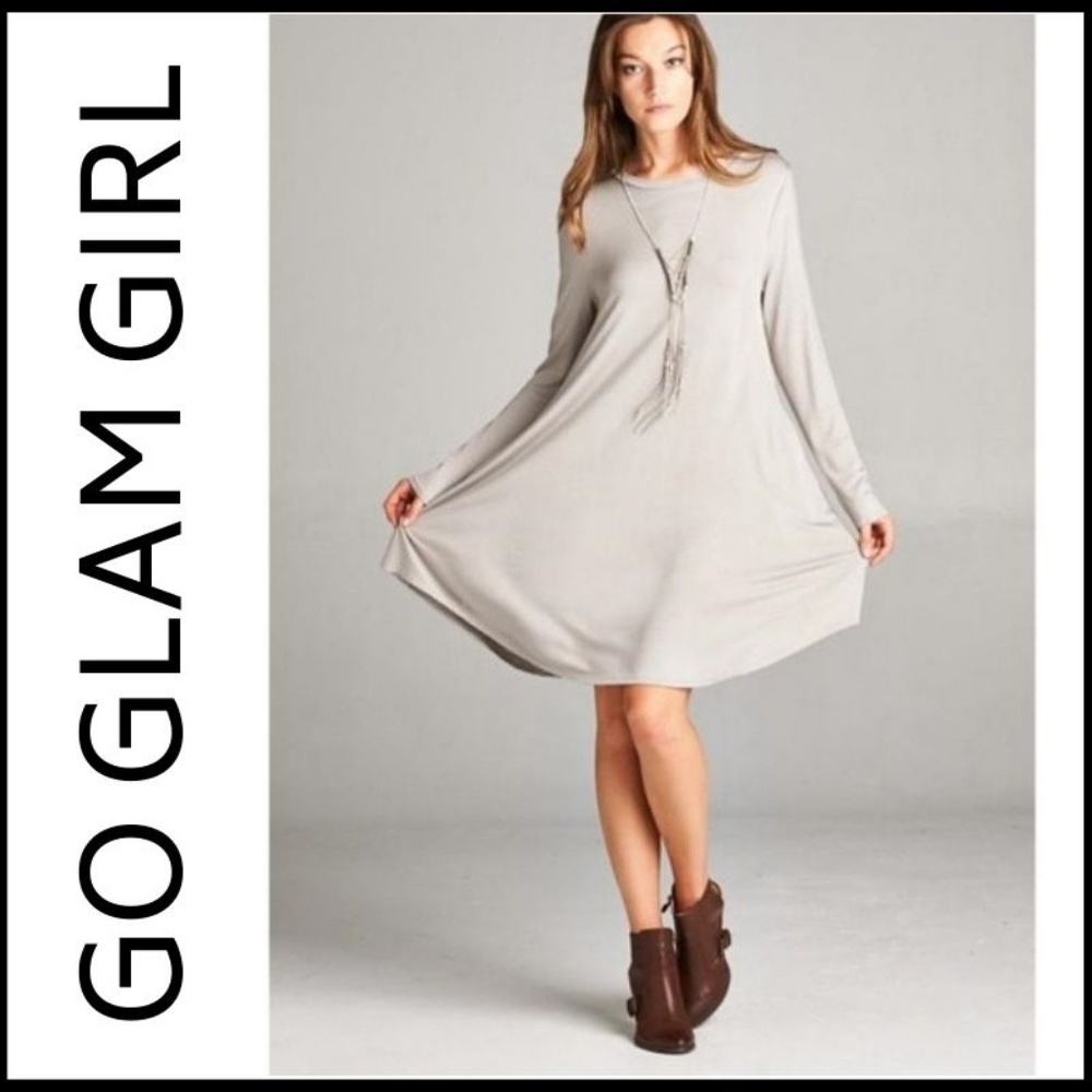 NWT!  Heavy Weight Jersey Dress w/Pockets - Picture 2 of 5